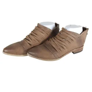 FREE PEOPLE Women's Lost Valley EU38 US7,5 Leather Cutout Booties Shoes