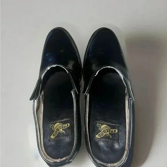 Freebird By Steven Shae‎ Mule Booties Black Leather Stacked Heel Size 7 &amp; Hat
