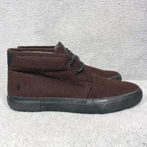 Frye Ludlow Mens Size 11 Lace Up Chukka Boots Sneakers Brown Wool 3480365-WIN
