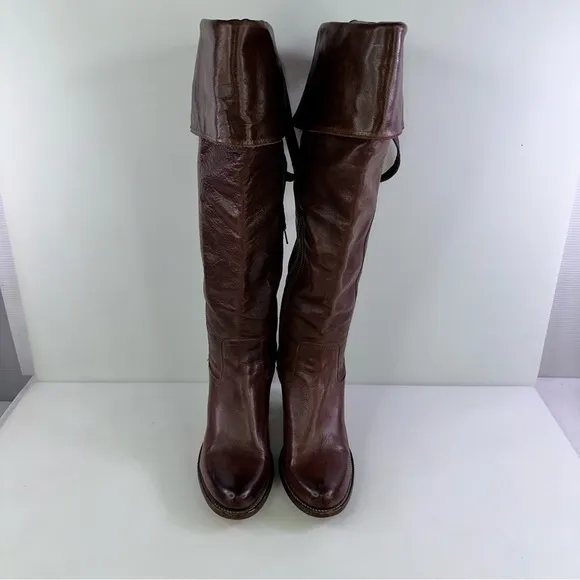 Frye Women's 77824 Brown Leather Tall Riding Boots - Size 8B