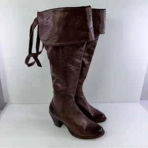 Frye Women's 77824 Brown Leather Tall Riding Boots - Size 8B