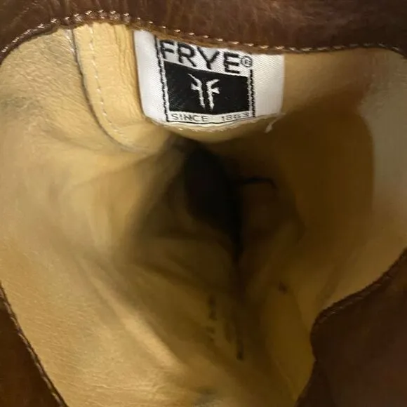 Frye Phillip Riding Boots Brown Leather Size 6