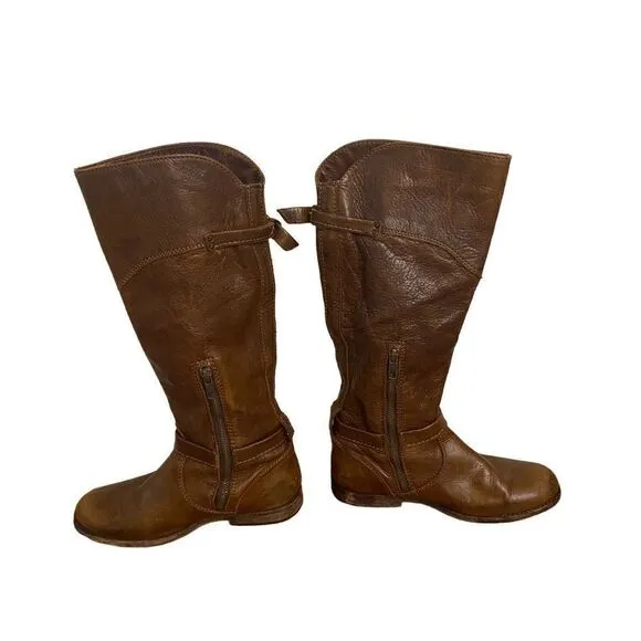 Frye Phillip Riding Boots Brown Leather Size 6
