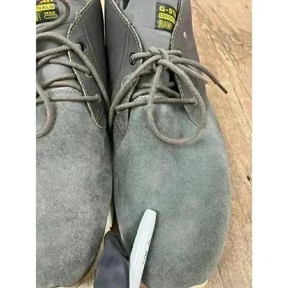 G-Star Raw Men's Hi-Top Suede Dark Gray Sneakers Size 12 Chukka Shoes