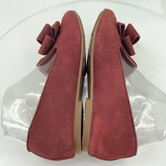 Gentle Souls Women’s 6.5 Eugene Ribbon Red Leather Flats Loafers Shoes Comfort