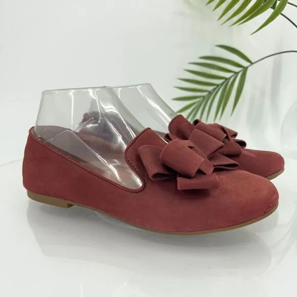 Gentle Souls Women’s 6.5 Eugene Ribbon Red Leather Flats Loafers Shoes Comfort