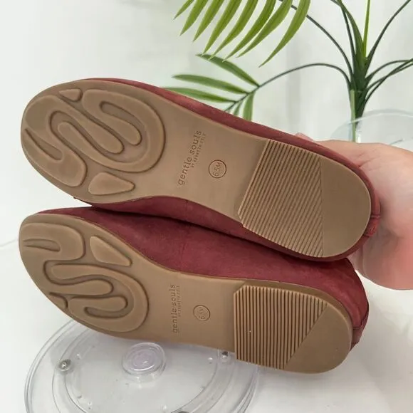 Gentle Souls Women’s 6.5 Eugene Ribbon Red Leather Flats Loafers Shoes Comfort