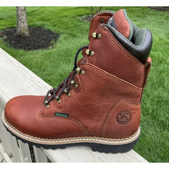 Georgia Boot Mens 8&quot; Renegade 400G Waterproof Steel Toe Work G8398 Size 9