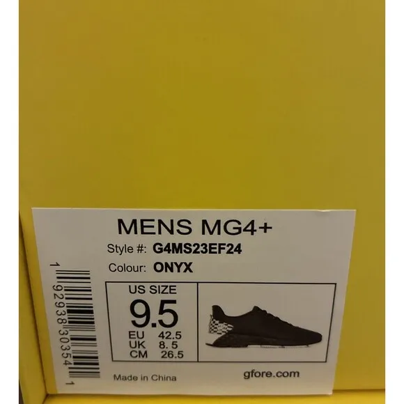 G/Fore MG4  Men Size 9.5 Distorted Black Checker Spikeless Comfort Golf Shoes