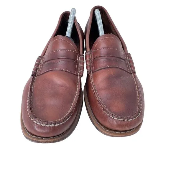 GH BASS Weejuns Larson Penny Loafer Shoes Leather Slip-On Brown Mens‎ Size 10.5