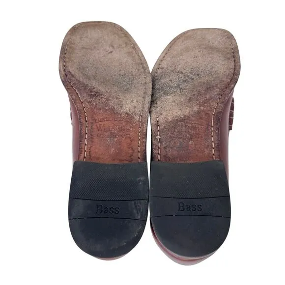 GH BASS Weejuns Larson Penny Loafer Shoes Leather Slip-On Brown Mens‎ Size 10.5