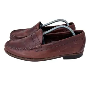 GH BASS Weejuns Larson Penny Loafer Shoes Leather Slip-On Brown Mens‎ Size 10.5
