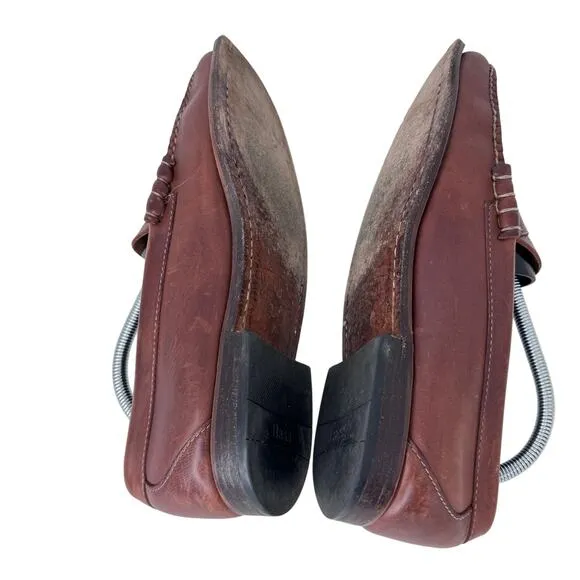 GH BASS Weejuns Larson Penny Loafer Shoes Leather Slip-On Brown Mens‎ Size 10.5