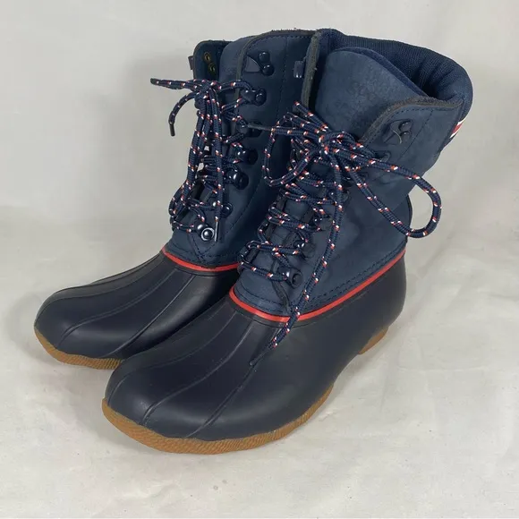Goop X Sperry Saltwater Limited Edition Blue Rain Duck Boots
