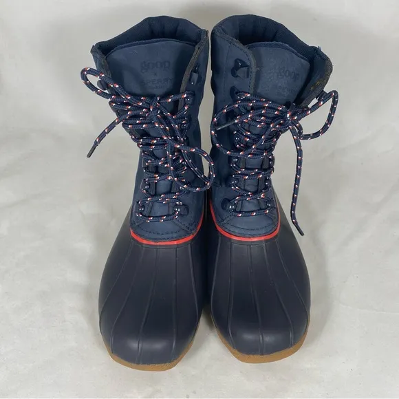 Goop X Sperry Saltwater Limited Edition Blue Rain Duck Boots
