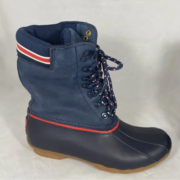 Goop X Sperry Saltwater Limited Edition Blue Rain Duck Boots