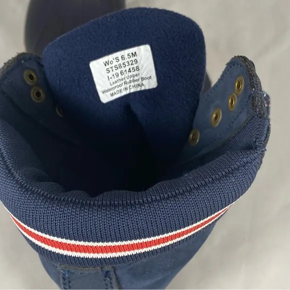 Goop X Sperry Saltwater Limited Edition Blue Rain Duck Boots