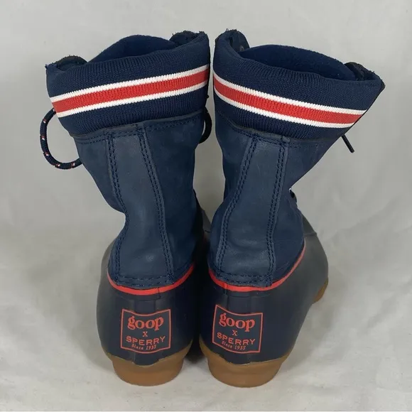 Goop X Sperry Saltwater Limited Edition Blue Rain Duck Boots