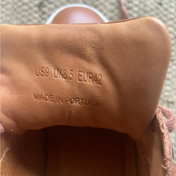 Greats Brooklyn Royale Mens 9 Tan Leather Sneakers Boots Shoes Italy