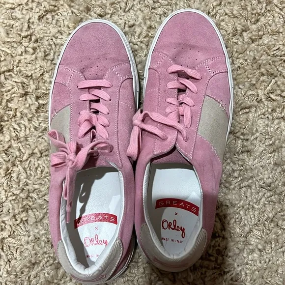 Greats x Orley Pink Suede Royale Sneakers 9 Tennis shoes