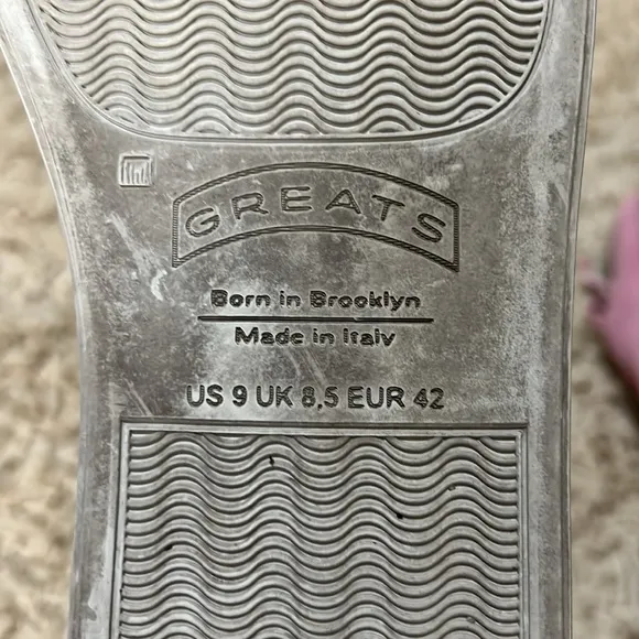 Greats x Orley Pink Suede Royale Sneakers 9 Tennis shoes