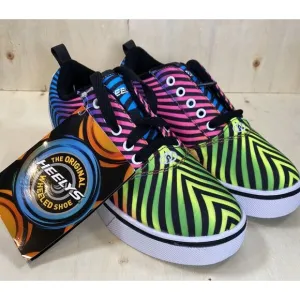 Heelys Youth Size 4 Rainbow Striped Skate Shoes‎ Canvas Lace Up NWT Shoes only