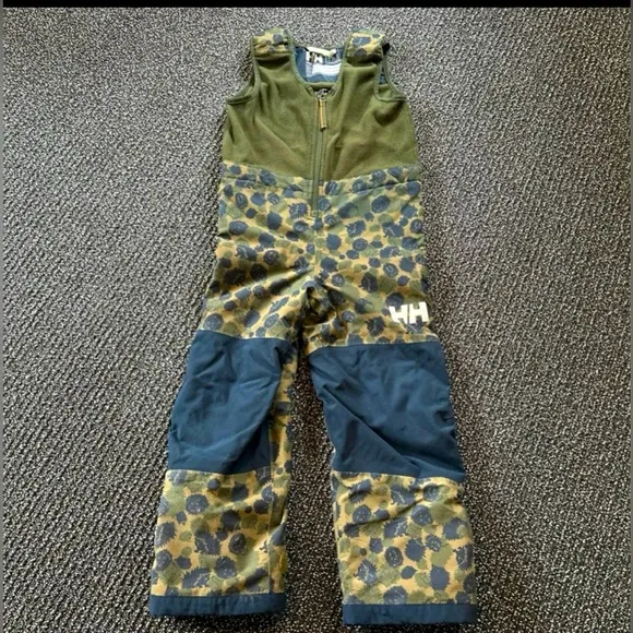 Helly Hansen Kids 6 Vertical Insulated Bib Snow Pants Green