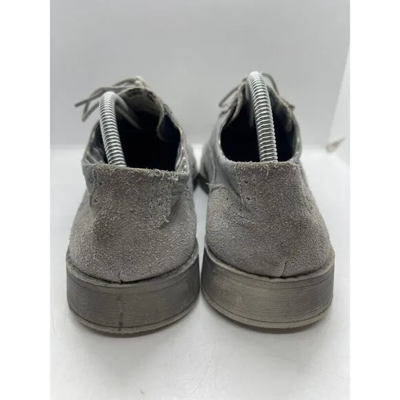 Hey Dude Mens 10.5US 44EU Vinci Wingtip Oxford Gray Suede Leather Comfort Shoes