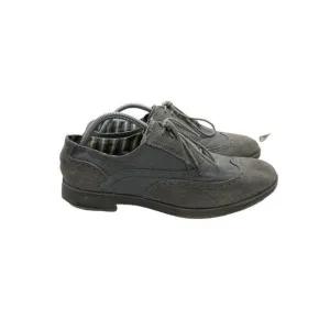 Hey Dude Mens 10.5US 44EU Vinci Wingtip Oxford Gray Suede Leather Comfort Shoes