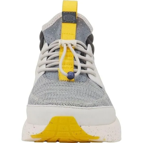 Hey Dude Sirocco Mid 40964-0B5 Sneakers Mens 14 Heather Grey Yellow Shoes FZP236