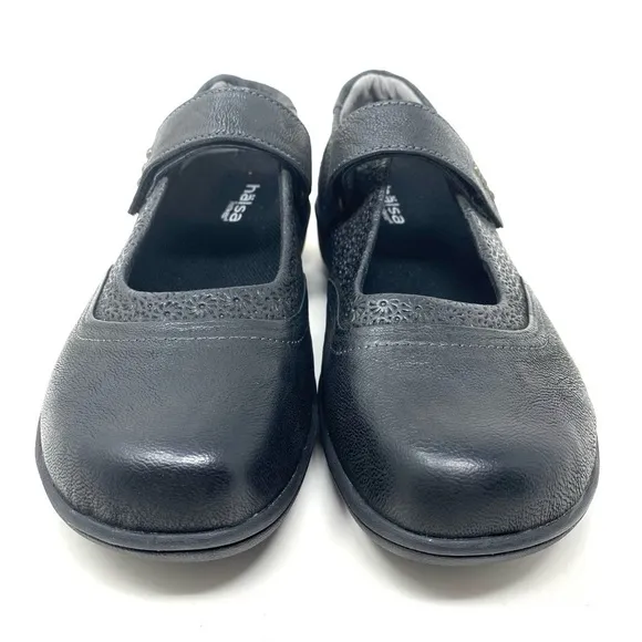 Hälsa Footwear Aloe Leather Mary Jane Comfort Shoes Black