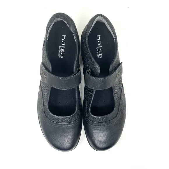 Hälsa Footwear Aloe Leather Mary Jane Comfort Shoes Black