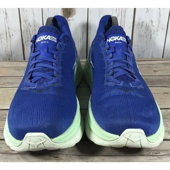 HOKA Blue Mint Mach LONG Running Comfort Gym Race Shoes Mens 11.5 Fast Ship