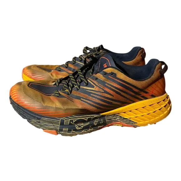 Hoka Mens SpeedGoat GTX Trail Sneakers Mandarin Red Size 11