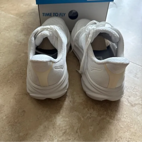 HOKA mens White Running Shoes size 10
