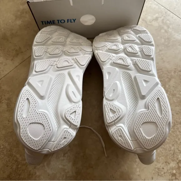 HOKA mens White Running Shoes size 10