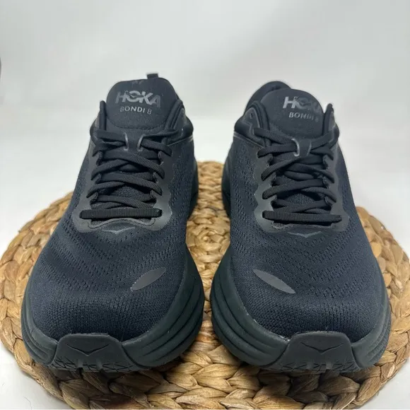 HOKA ONE Bondi 8 Running Shoes All Black Size 11.5 Men’s