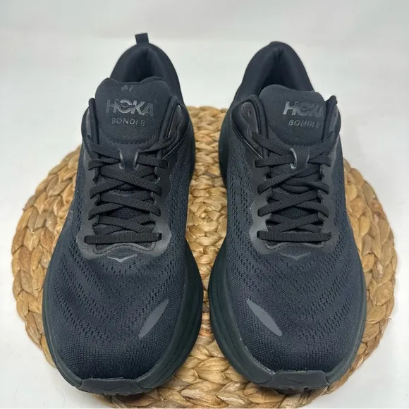 HOKA ONE Bondi 8 Running Shoes All Black Size 11.5 Men’s