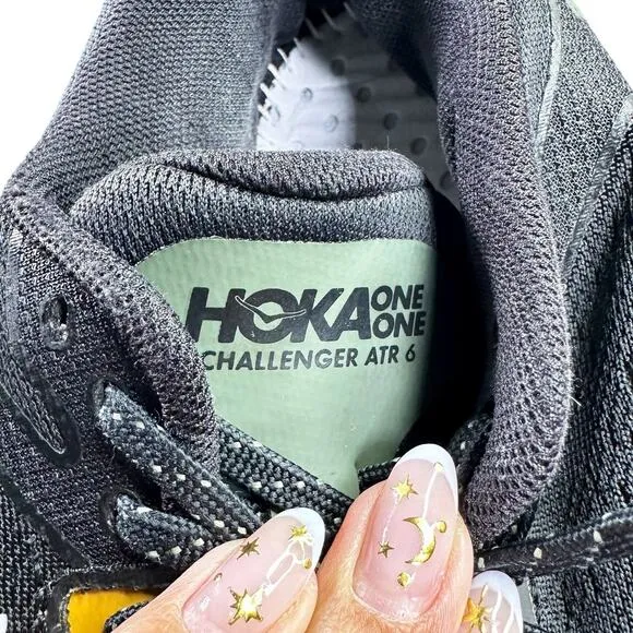 Hoka One Challenger ATR 6 Trail Running Shoes Black Thyme Green Men 7