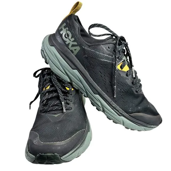 Hoka One Challenger ATR 6 Trail Running Shoes Black Thyme Green Men 7