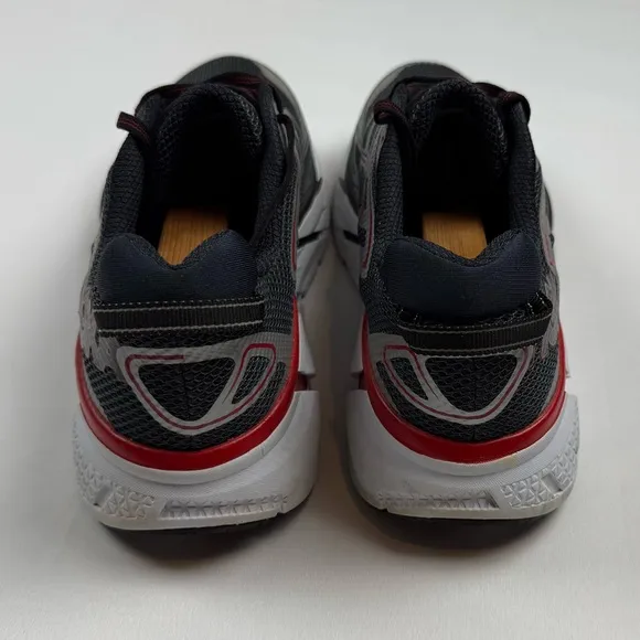 Hoka One Mens Clifton 3 Running Shoes US 11 Silver/Black/Red All Purpose