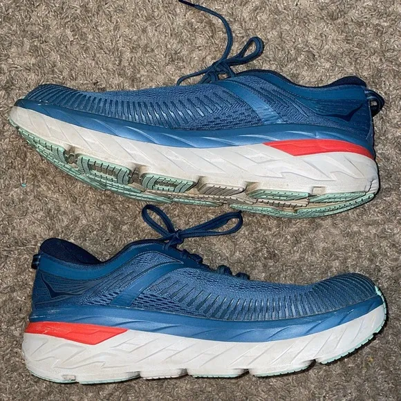 Hoka One One Bondi 7 Mens Blue Running Shoes