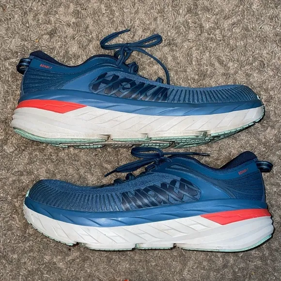 Hoka One One Bondi 7 Mens Blue Running Shoes