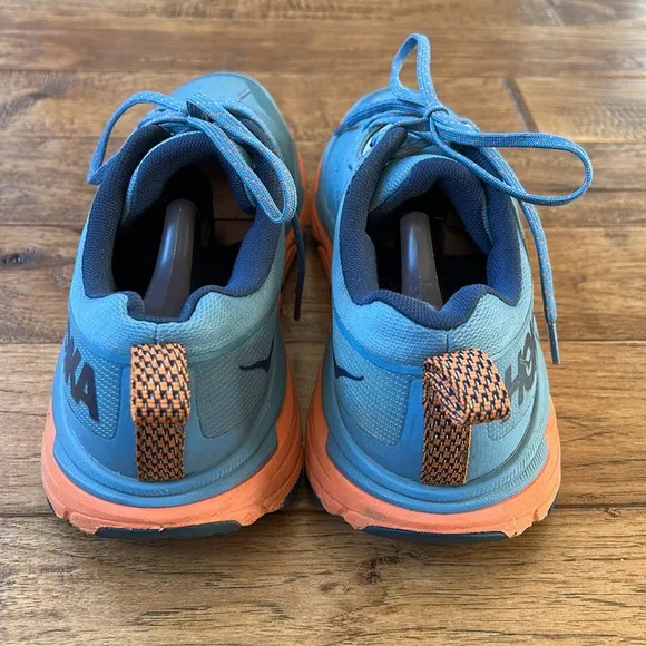 Hoka One One Challenger ATR 6 Trail Running Shoes Blue Orange Mens Size 10.5