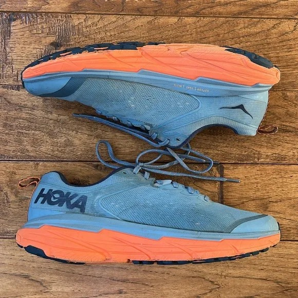 Hoka One One Challenger ATR 6 Trail Running Shoes Blue Orange Mens Size 10.5