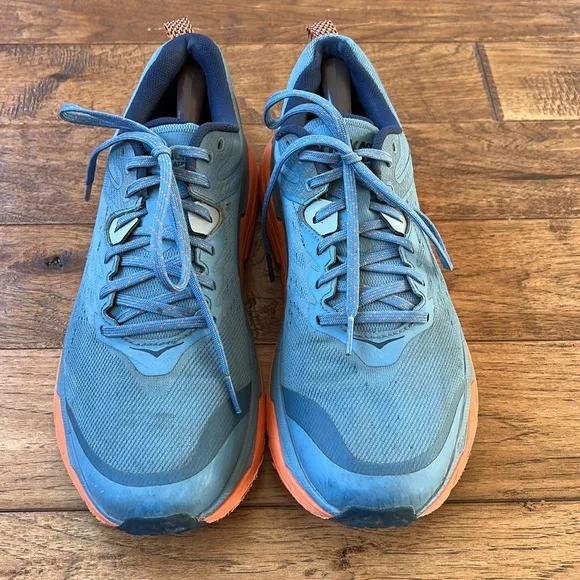 Hoka One One Challenger ATR 6 Trail Running Shoes Blue Orange Mens Size 10.5