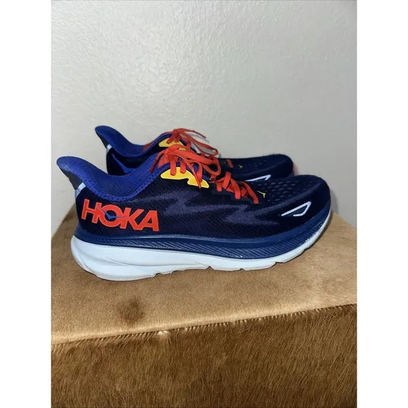 Hoka One One Clifton 9 Men's Bellwether Blue Running Shoes Sneakers Size 10 D