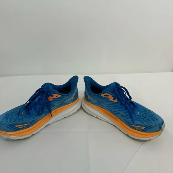 Hoka One One Mens Clifton 9 1127895 CSAA Blue Running Shoes Sneakers Size 9.5 D