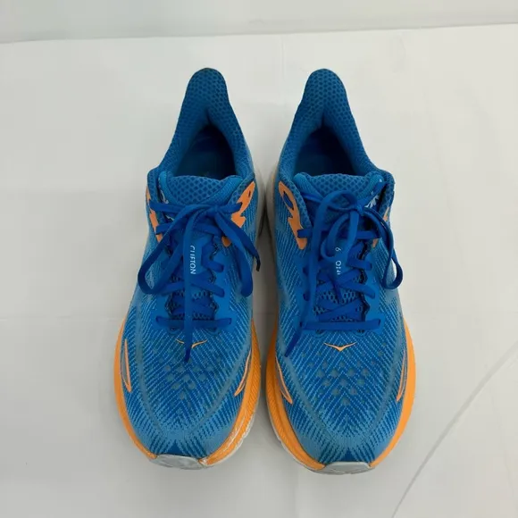Hoka One One Mens Clifton 9 1127895 CSAA Blue Running Shoes Sneakers Size 9.5 D