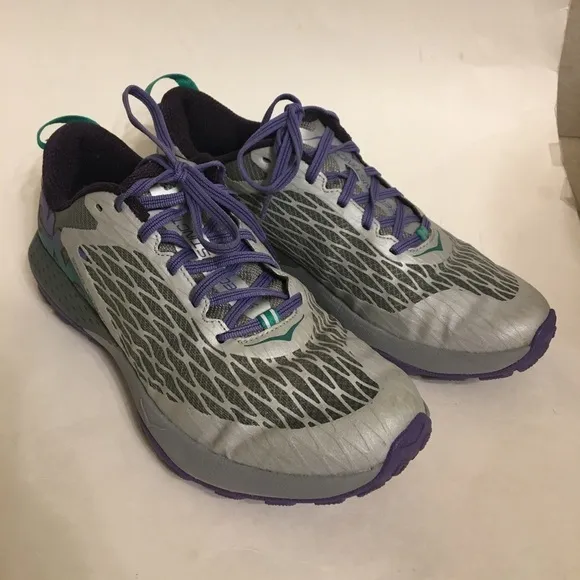 HOKA ONE ONE Speed Instinct Grey/Corsican Blue Trail Running Shoes